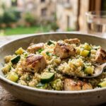 Cous Cous Light Proteico con Pollo e Zucchine: Ricetta Veloce e leggerissima Couscous-light-con-zucchine-e-pollo