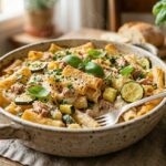 Pasta al forno light con zucchine: ricetta leggera, cremosa e facile Pasta al forno light con zucchine